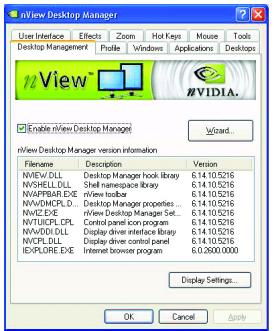 GIGABYTE GV-N57128D - nView Desktop Management properties - 1