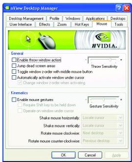GIGABYTE GV-N57128D - nView Mouse properties - 1