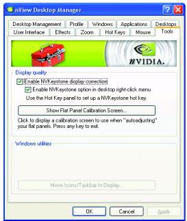GIGABYTE GV-N57128D - nView Tools properties - 1