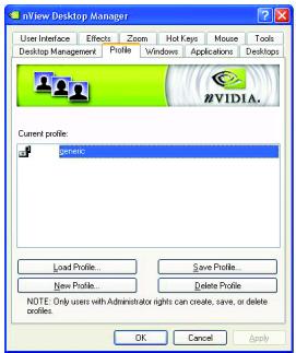 GIGABYTE GV-N57128D - nView Profiles properties - 1