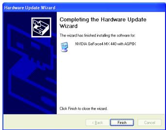 GIGABYTE GV-N57128D - Step 3: Found new hardware wizard: Finish - 1