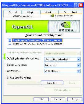 GIGABYTE GV-N57128DE - OpenGL Settings properties - 1