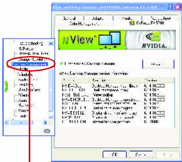 GIGABYTE GV-N57128DE - Access nView properties page: - 2