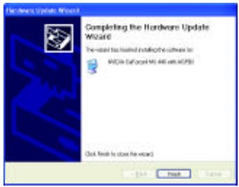GIGABYTE GV-NX53128D - Step 3: Found new hardware wizard: Finish - 1