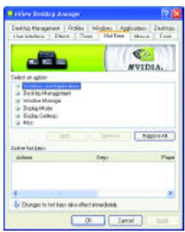 GIGABYTE GV-NX53128D - nView Hot Keys properties - 1