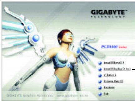 GIGABYTE GV-NX53128D - Driver installation (Autorun Window) - 1