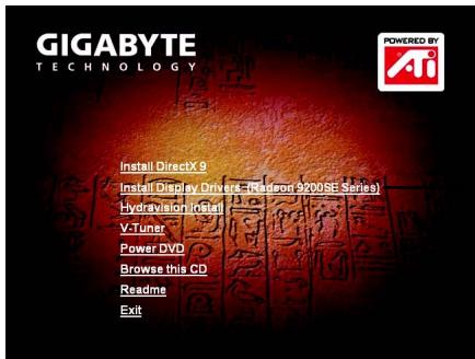 GIGABYTE GV-R92S128T - Driver Installation (Windows® XP/2000/ME/98) - 1