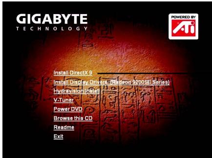 GIGABYTE GV-R92S128T - DirectX Installation - 2