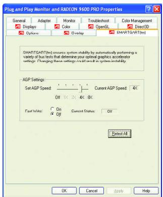 GIGABYTE GV-R96128D - SMARTGART™ Properties: - 1