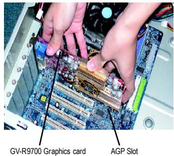 GIGABYTE GV-R9700 - To install your graphics accelerator card: - 4