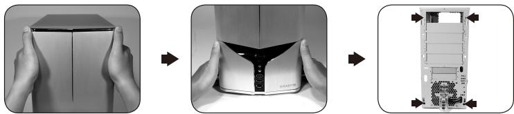 GIGABYTE POSEIDON 310 - 1-3.2 To remove front panel: - 1