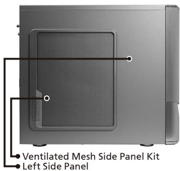 GIGABYTE POSEIDON 310 - 1-2 Front, Rear, and Left Side Panel Structure a) Left Side Panel b) Front Panel - 1
