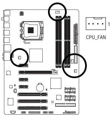 GIGABYTE GA-P35-S3 - 3/4/5/6) CPU_FAN/SYS_FAN1/SYS_FAN2/PWR_FAN (Fan Headers) - 1