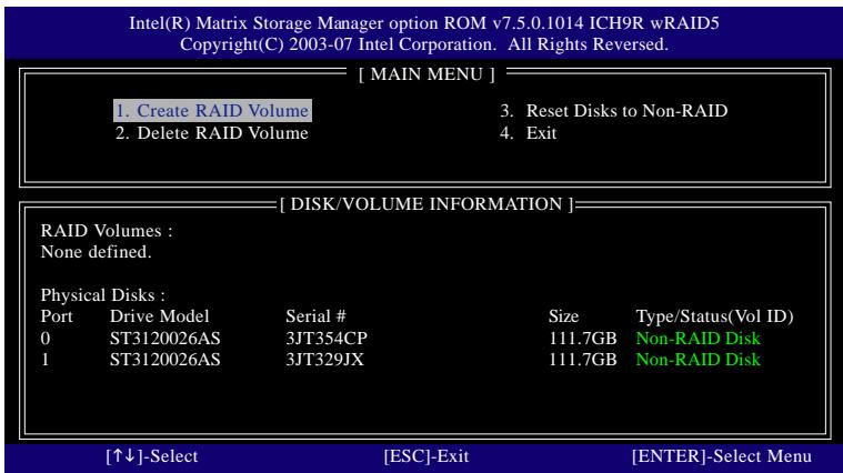 GIGABYTE GA-P35-S3 - Create RAID Volume - 1