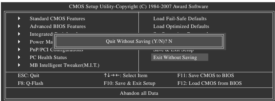 GIGABYTE GA-P35-S3 - 2-14 Exit Without Saving - 1