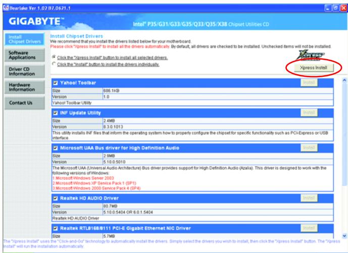 GIGABYTE GA-P35-S3 - 3-1 Installing Chipset Drivers - 1