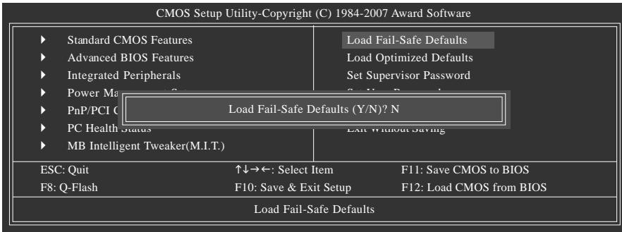 GIGABYTE GA-P35-S3 - 2-10 Load Fail-Safe Defaults - 1