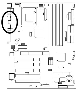 GIGABYTE GA-6RX-1 - COM A / COM B / LPT Port - 1