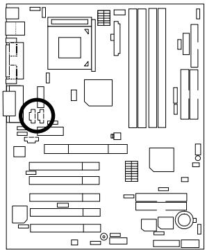 GIGABYTE GA-6RX-1 - J5: TEL (The connector is for internal modem card with voice connector) (Optional) - 1