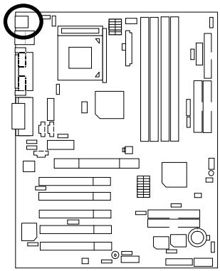 GIGABYTE GA-6RX-1 - CN7: PS/2 Keyboard &amp; PS/2 Mouse Connector - 1