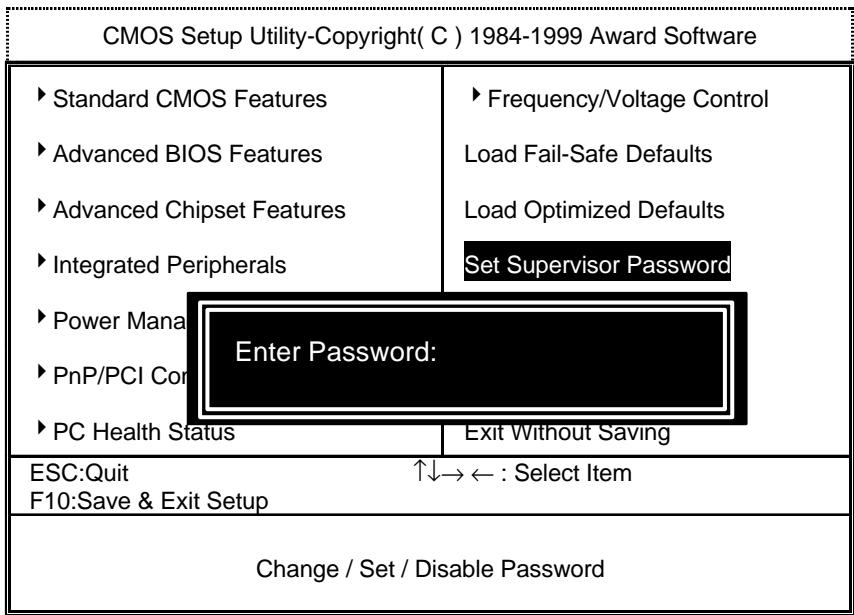 GIGABYTE GA-6WFZ7-E - Set Supervisor / User Password - 1
