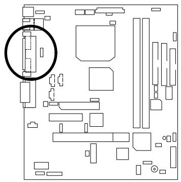 GIGABYTE GA-6WFZ7-E - COM A / VGA / LPT Port - 1