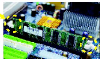 GIGABYTE GA-8PE800 PRO-R - Step 2: Install memory modules - 5