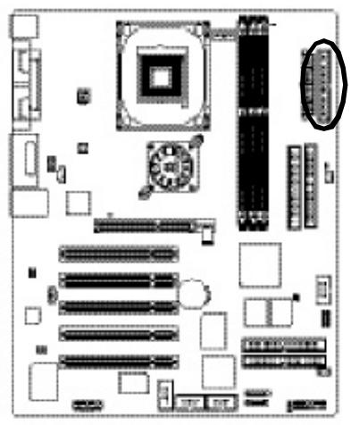 GIGABYTE GA-8PE800 PRO-R - 10)FDD (Floppy Connector) - 1