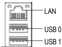 GIGABYTE GA-8PE800 PRO-R - USB/LAN Connector - 1