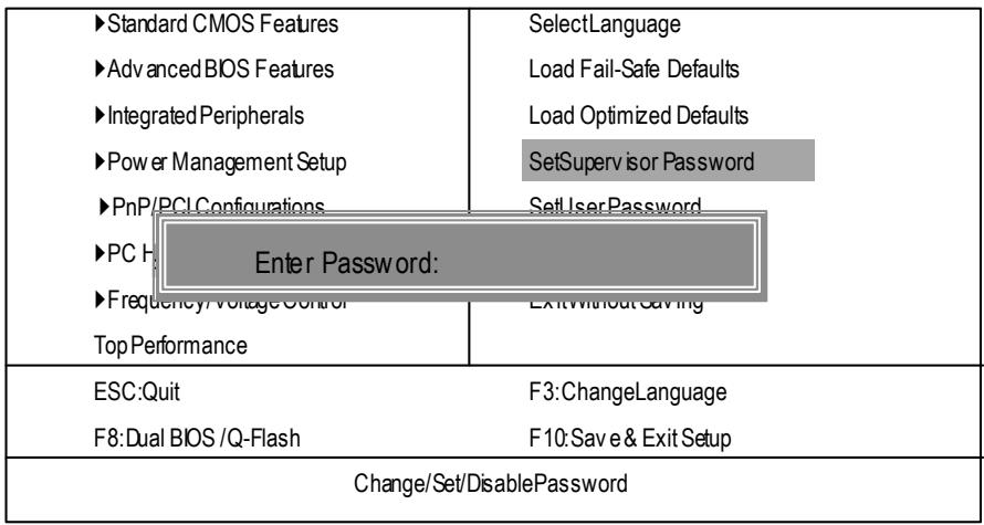 GIGABYTE GA-8PE800 PRO-R - Set Supervisor/User Password - 1