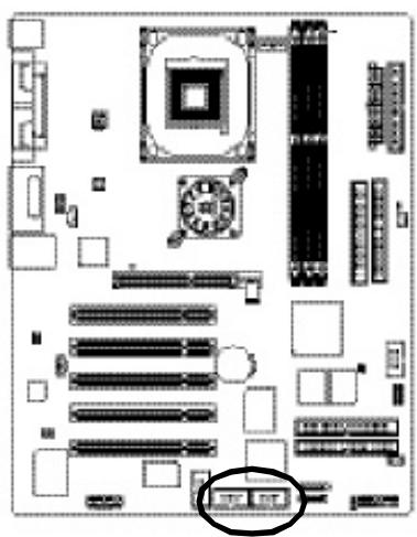 GIGABYTE GA-8PE800 PRO-R - 16)F_USB1/F_USB2(Front USB Connector, Yellow) - 1