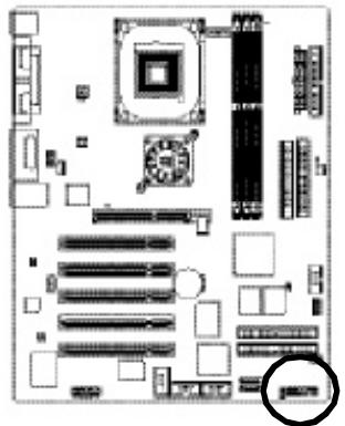 GIGABYTE GA-8PE800 PRO-R - 11) F PANEL (2x10 pins connector) - 1