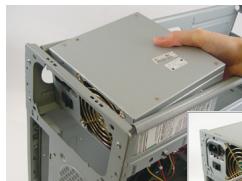 GIGABYTE GA-8SIMLHP-TW - 拆卸機殼及安裝電源供應器 - 1