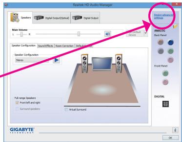 GIGABYTE GA-F2A85XN-WIFI - Muting the Back Panel Audio (For HD Audio Only) - 2