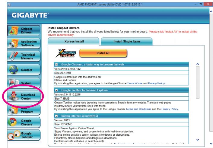 GIGABYTE GA-F2A85XN-WIFI - 4-6 Download Center - 1
