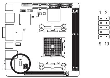 GIGABYTE GA-F2A85XN-WIFI - 9) F_AUDIO (Front Panel Audio Header) - 1