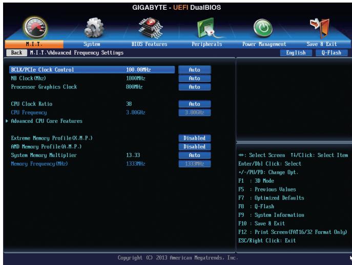 GIGABYTE GA-F2A85XN-WIFI - Advanced Frequency Settings - 1