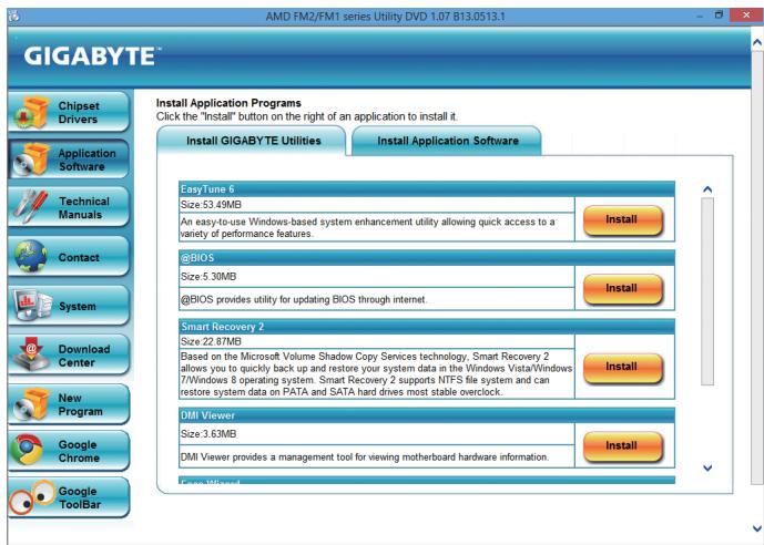 GIGABYTE GA-F2A85XN-WIFI - 4-2 Application Software - 1