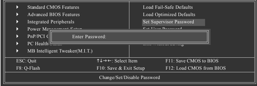 GIGABYTE GA-MA790FX-DS5 - 2-12 Set Supervisor/User Password - 1