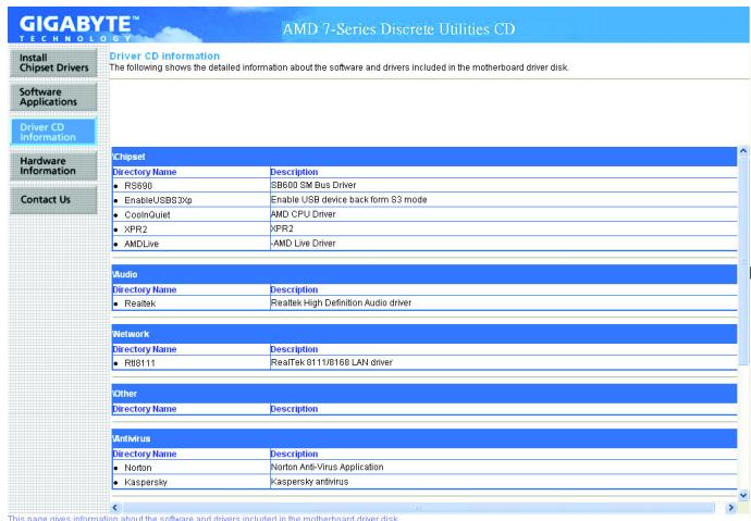 GIGABYTE GA-MA790FX-DS5 - 3-3 Driver CD Information - 1