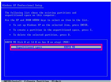 GIGABYTE GA-MA790FX-DS5 - Installing Windows XP and Partitioning the Hard Drive - 1