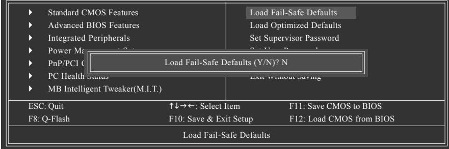 GIGABYTE GA-MA790FX-DS5 - 2-10 Load Fail-Safe Defaults - 1