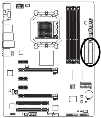 GIGABYTE GA-MA790FX-DS5 - 8) FDD (Floppy Disk Drive Connector) - 1