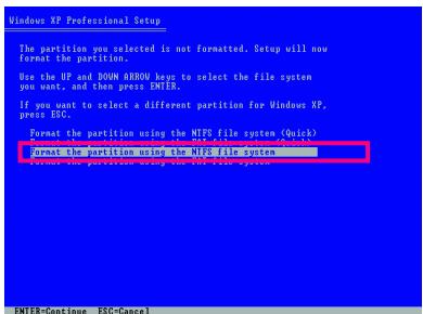 GIGABYTE GA-MA790FX-DS5 - Installing Windows XP and Partitioning the Hard Drive - 3