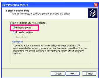 GIGABYTE GA-MA790FX-DS5 - Installing Windows XP and Partitioning the Hard Drive - 7