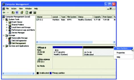 GIGABYTE GA-MA790FX-DS5 - Installing Windows XP and Partitioning the Hard Drive - 6