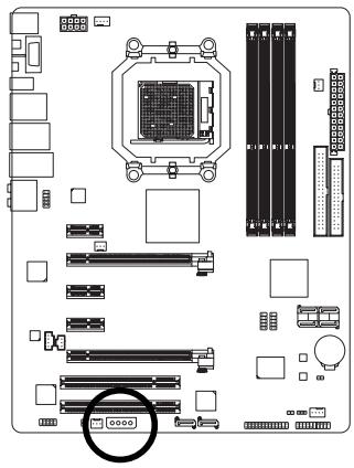 GIGABYTE GA-MA790FX-DS5 - 7) PCIE\_12V (Power Connector) - 1