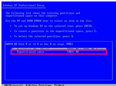 GIGABYTE GA-MA790FX-DS5 - Installing Windows XP and Partitioning the Hard Drive - 2