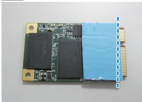 GIGABYTE P55W V4 - Installing the Thermal Pad for mSATA SSD on P55 - 3