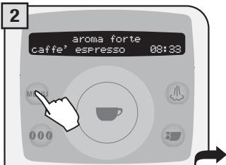 SAECO TALEA RING PLUS - 2.PROGRAMMAZIONE DAL MENU "IMPOSTAZIONE BEVANDE" - 3